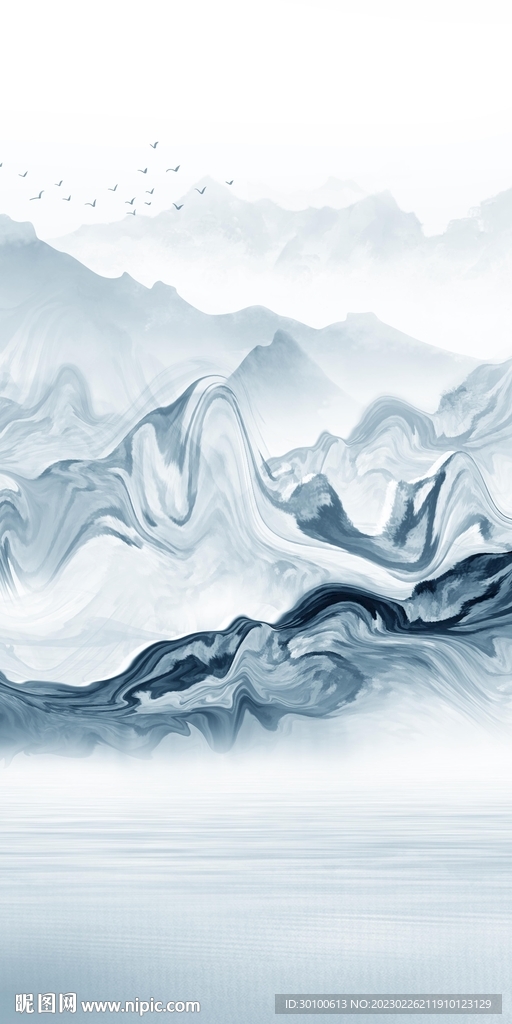 高端 山水中式玄关 TiF分层