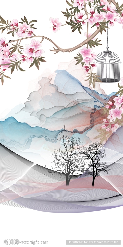 人气 山水中式玄关 TiF分层