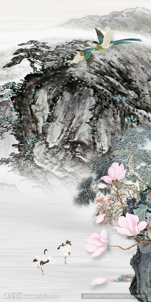 现代 新无框画玄关 TiF分层