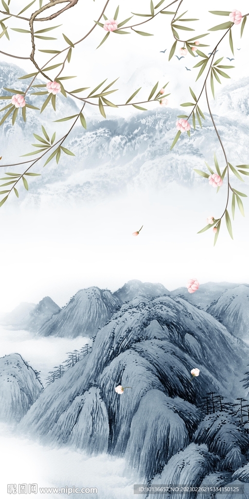 爆款 新山水玄关画 TiF分层