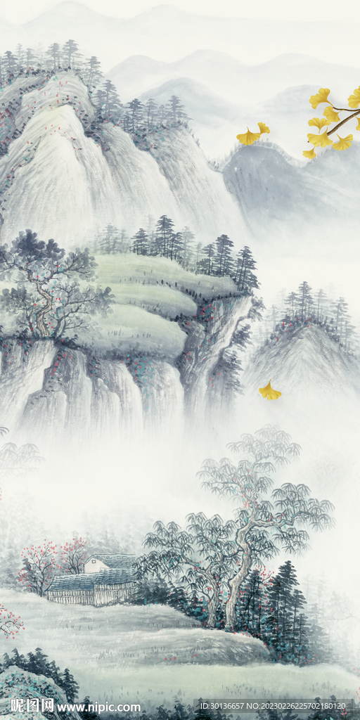 高清 简约中式玄关 tiF分层