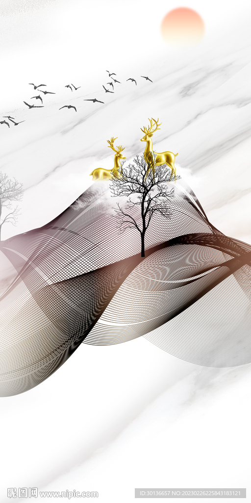 大气 新无框画玄关 TiF分层