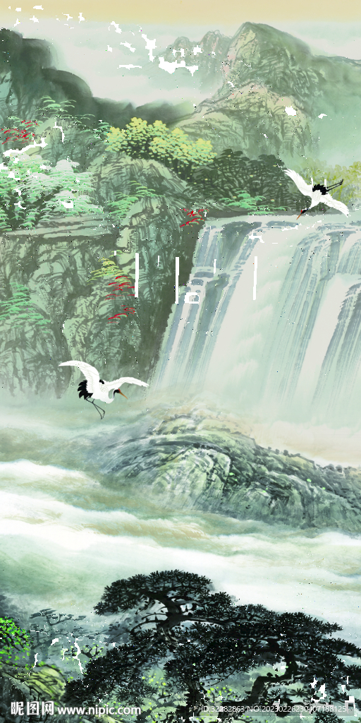 极简 玄关意境山水 TIf分层