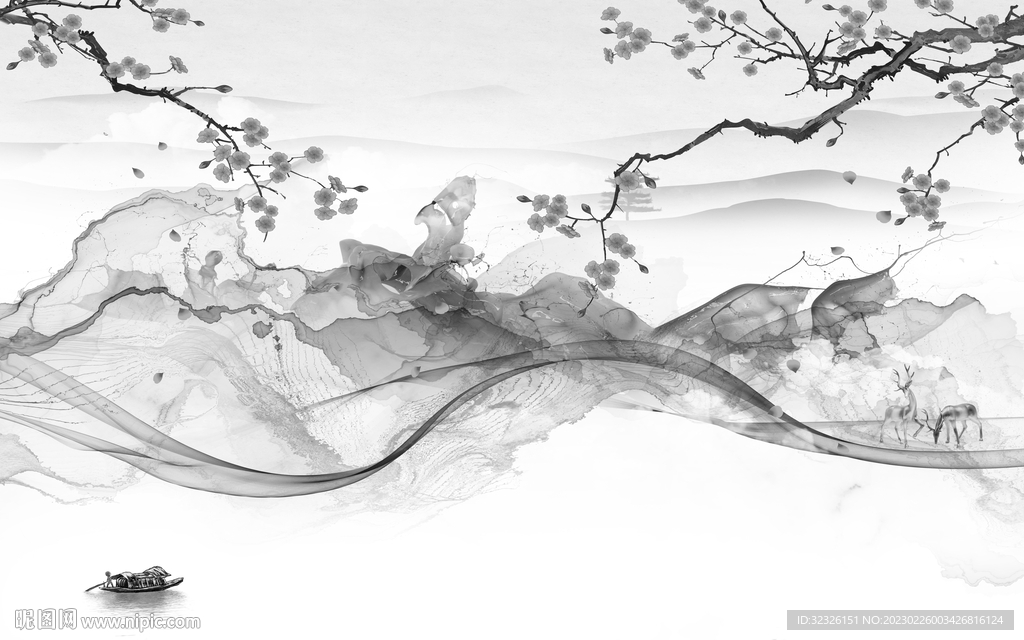 新品 高端高雅山水 tif分层