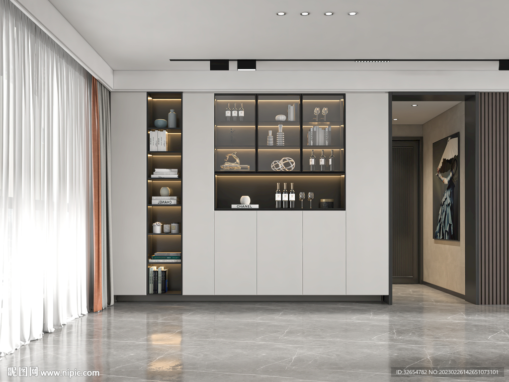 餐厅背景墙 空场景 室内设计