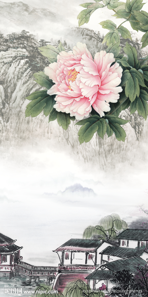 新款 现代山水玄关 TIf分层