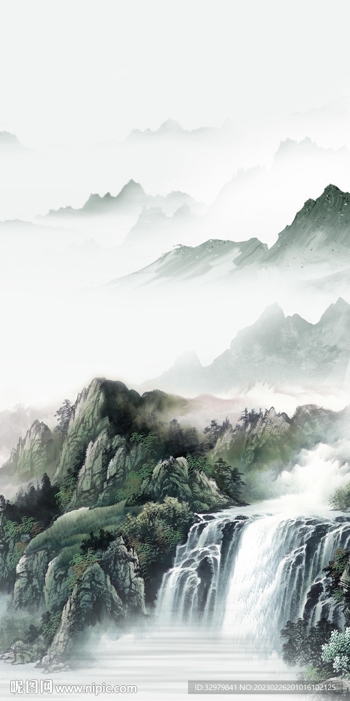 爆款 现代山水玄关 TIf分层