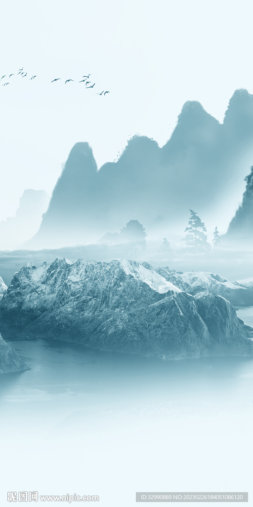 蓝色 最新玄关新画 Tif分层