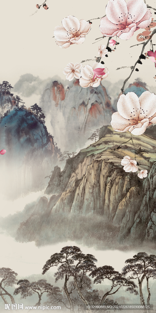 高端 中式玄关新画 tif分层