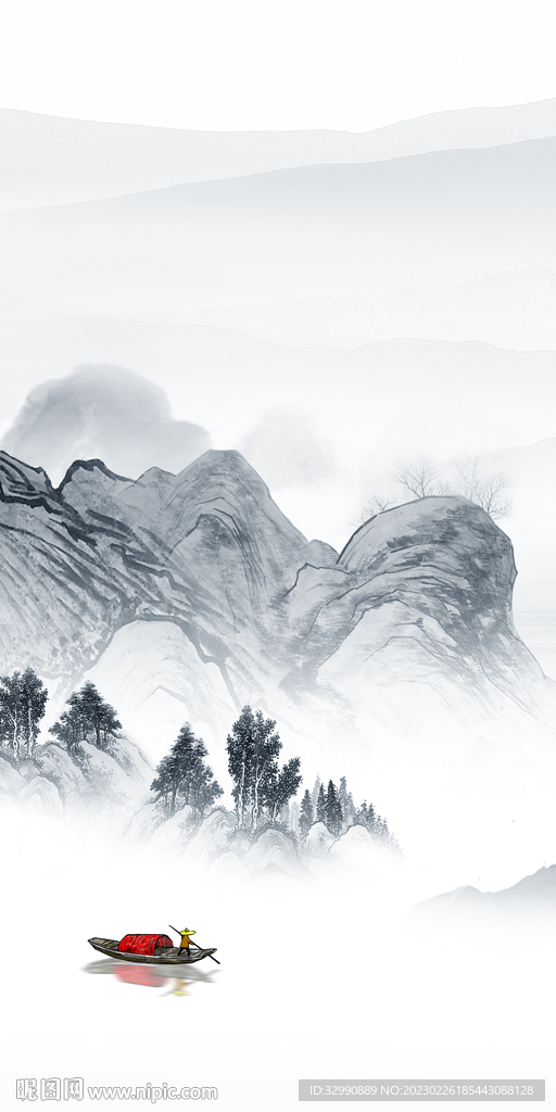 高清 中式玄关新画 tif分层