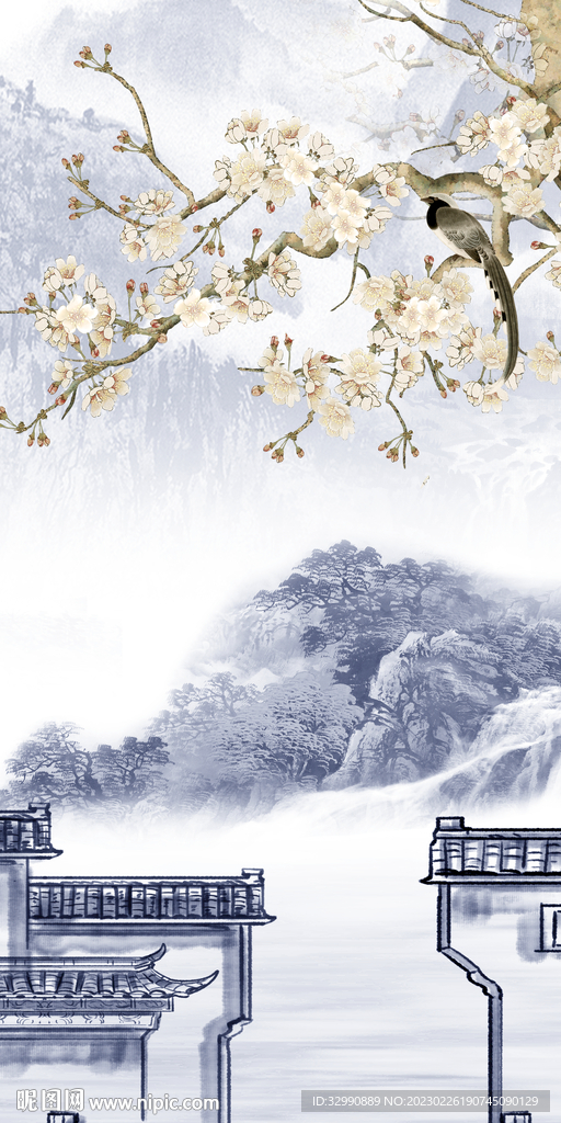 简约 中式玄关新画 tif分层