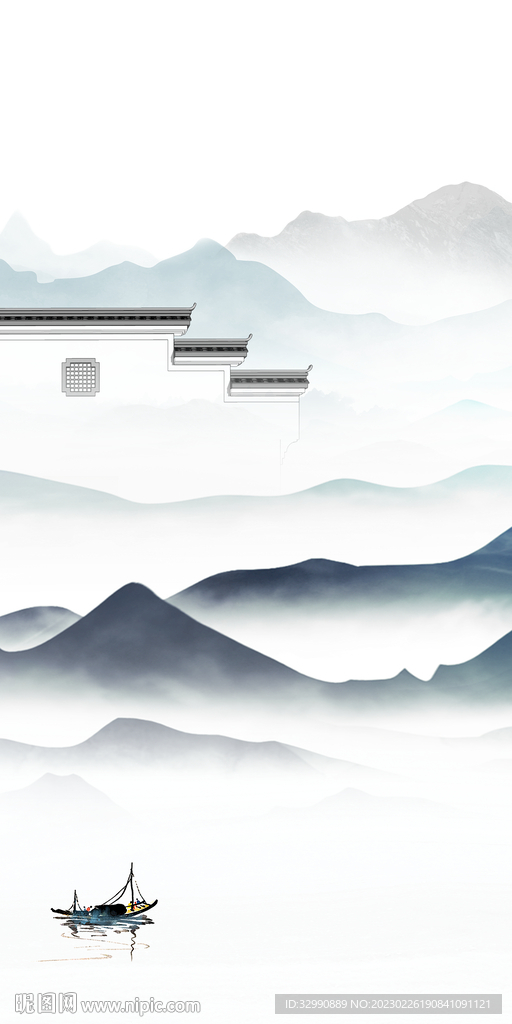 人气 中式玄关新画 tif分层