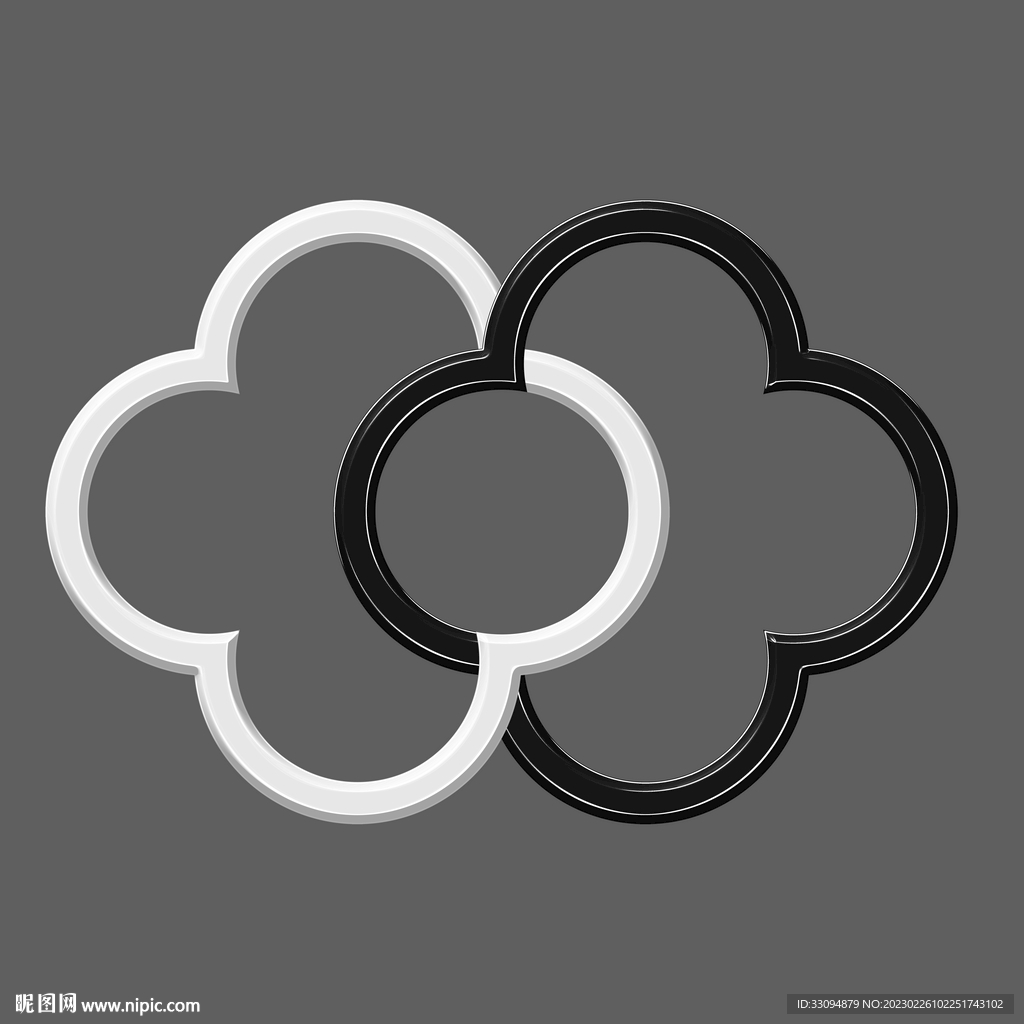 高清分层透明底平开门饰花打印图