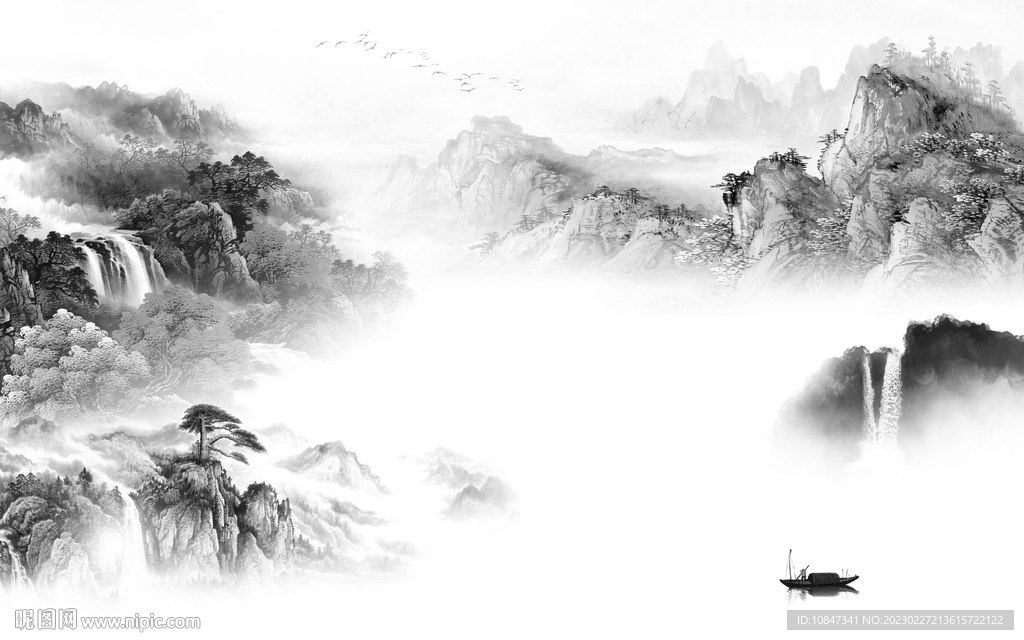 人气 灰色客厅山水 tIf分层