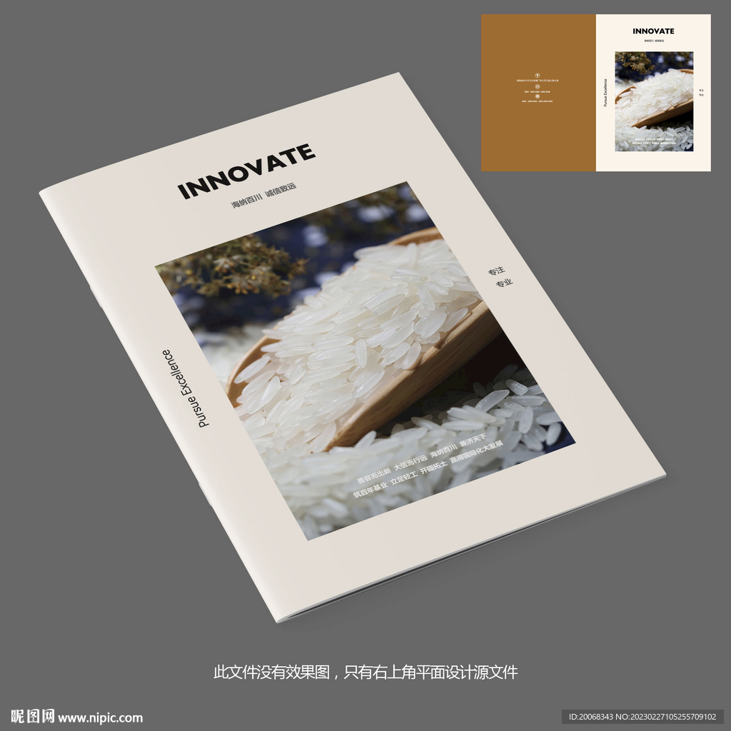 大米农业品牌宣传画册封面