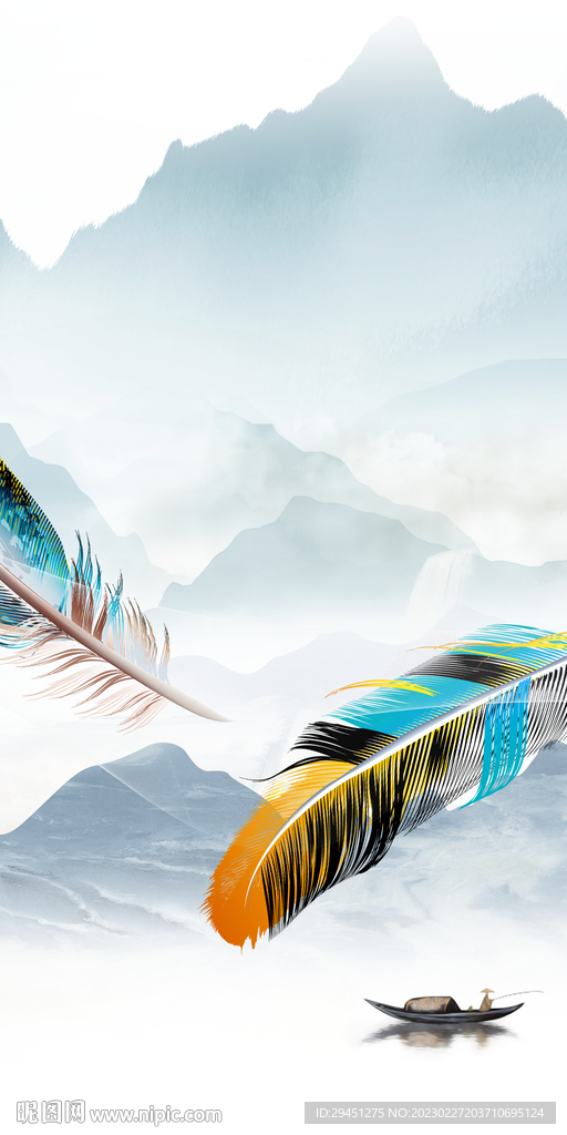 高清 新中式玄关图 tiF分层