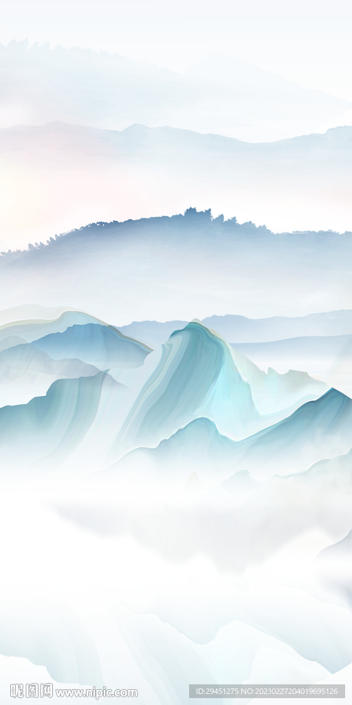 别墅 中式山水玄关 TiF分层