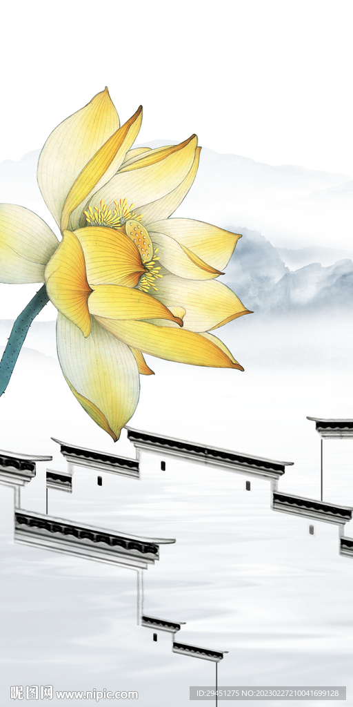 最新 山水意境玄关 TiF分层