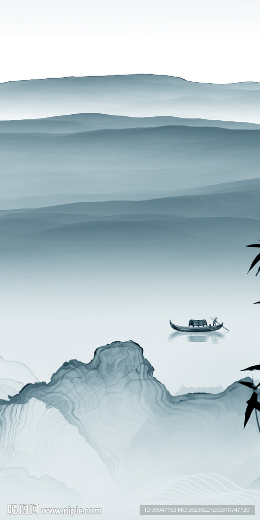 高档 玄关中式框画 tiF分层