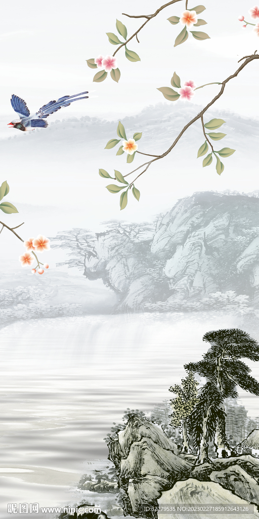 花鸟 高清热门玄关 Tif分层