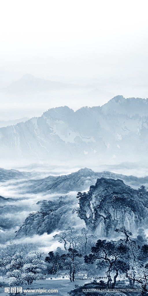 蓝色 大气新款玄关 Tif分层