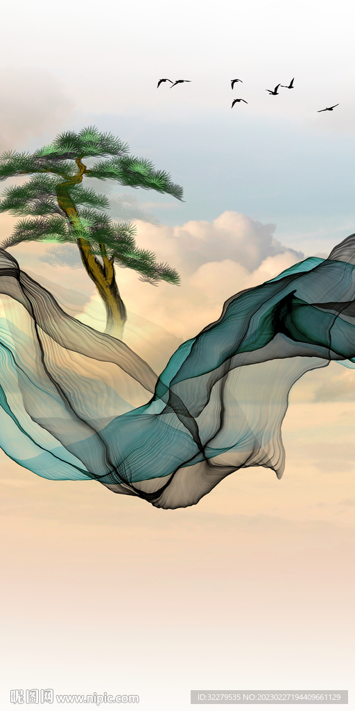 极简 中式爆款玄关 Tif分层