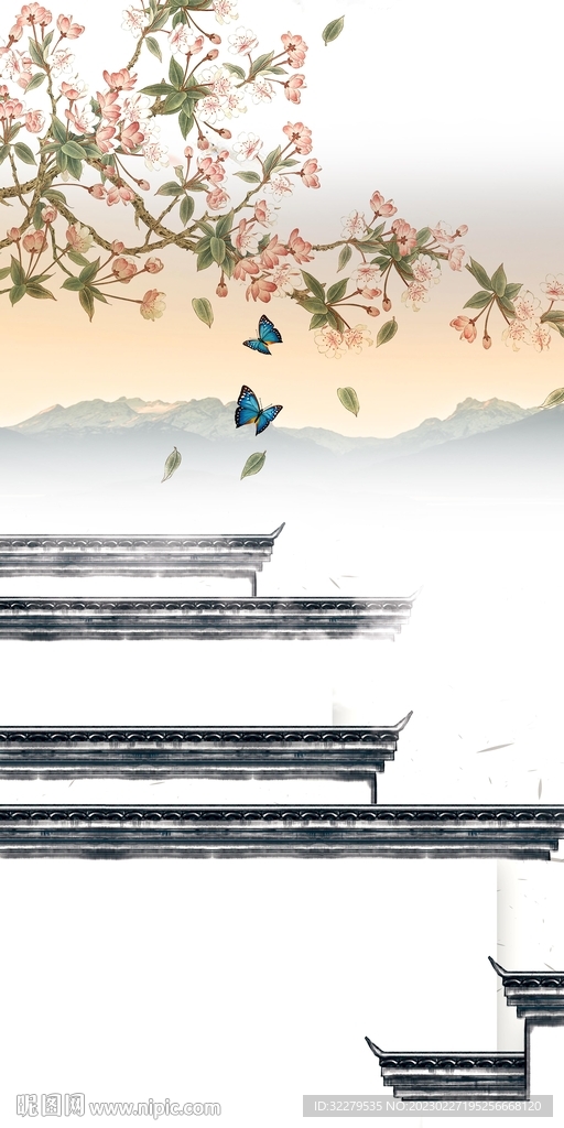 现代 中式爆款玄关 Tif分层