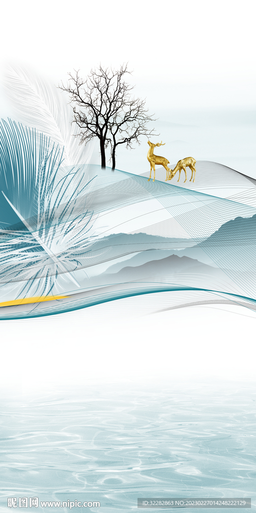 新款 欧式玄关新画 TIF分层