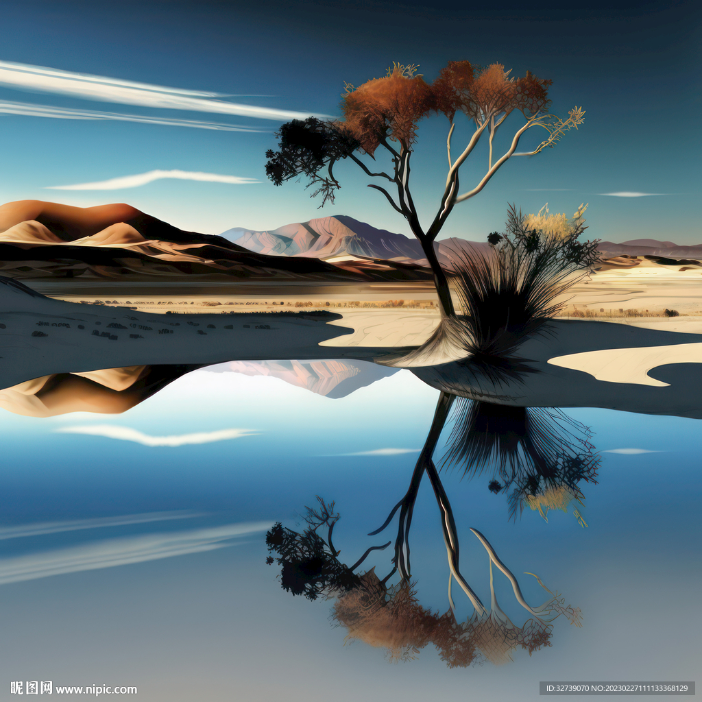 油画 写实 湖光山色