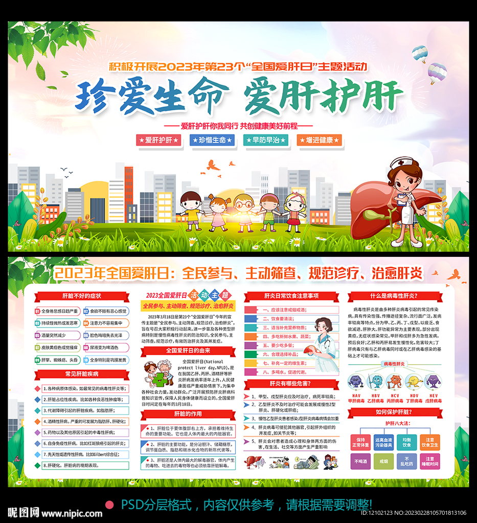 全国爱肝日展板