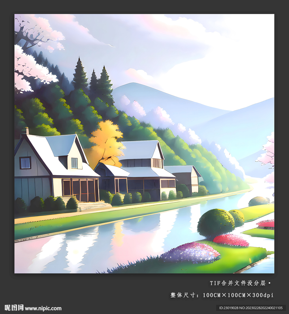 新中式装饰画晶瓷画