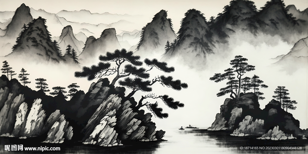 水墨山水画