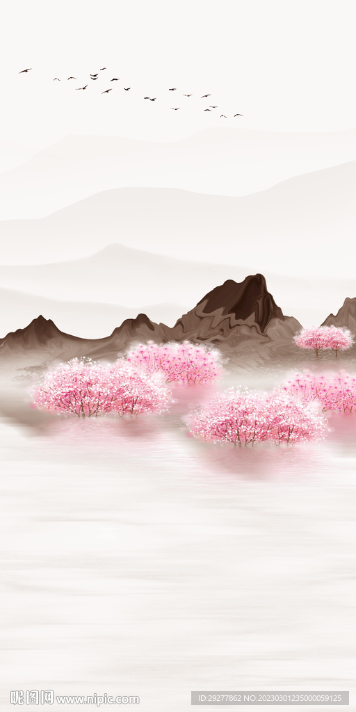 高档 别墅山水玄关 tIF分层