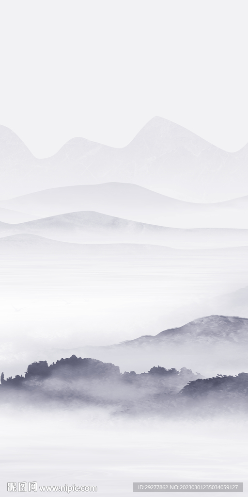 人气 别墅山水玄关 tIF分层