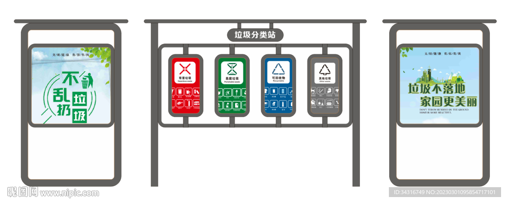 垃圾分类宣传栏造型