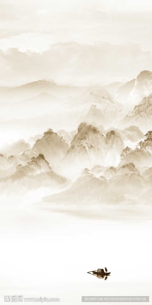 人气 中式新玄关画 tIf分层