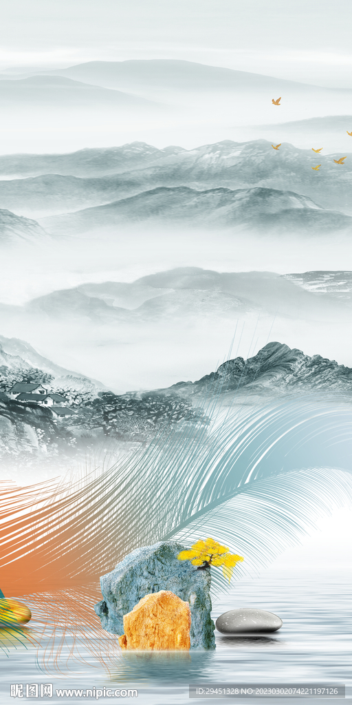 高档 新上架玄关画 TIf分层