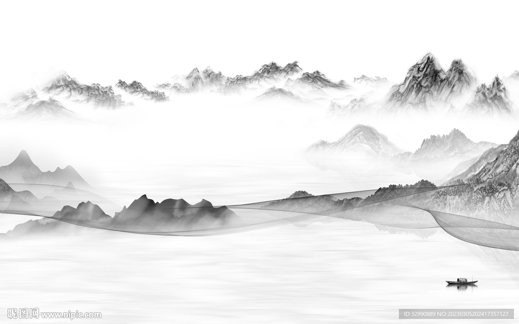 爆款 热销新款山水 Tif分层