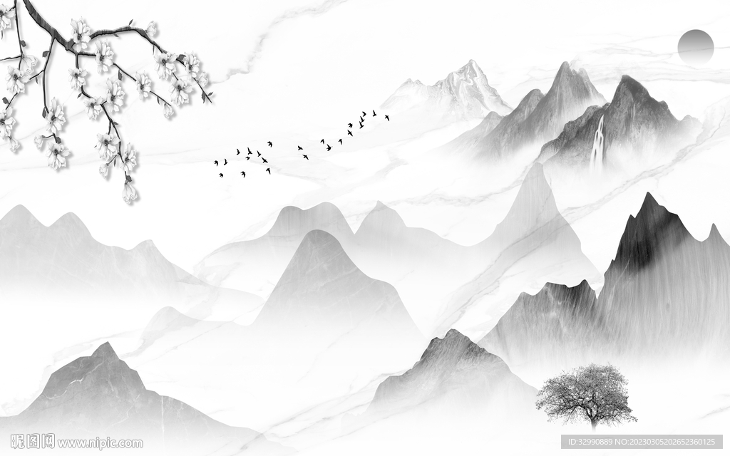 最新 热销新款山水 Tif分层