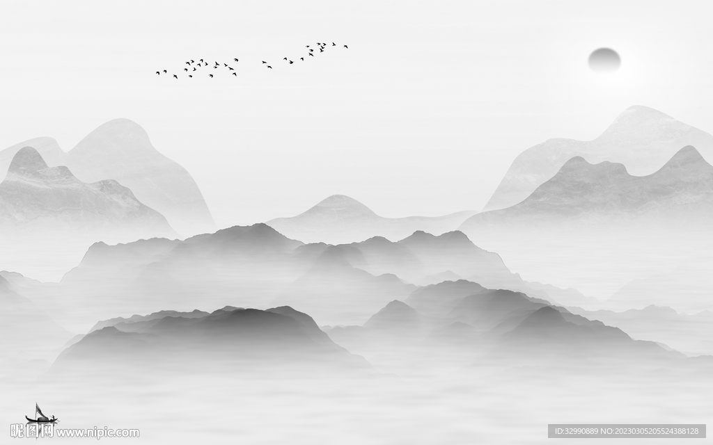 人气 热销新款山水 Tif分层