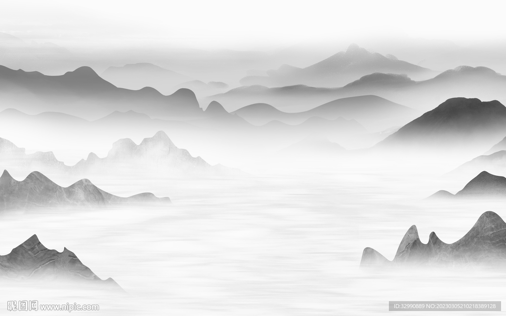 高端 热门大气山水 Tif分层