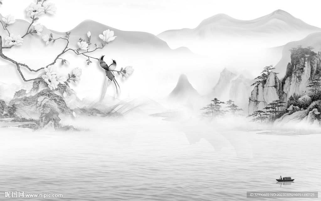 高雅 热门大气山水 Tif分层