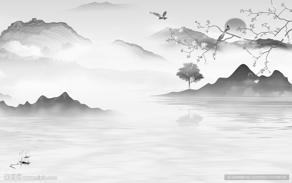 新品 高端人气山水 Tif分层