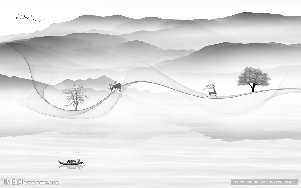 最新 高端人气山水 Tif分层