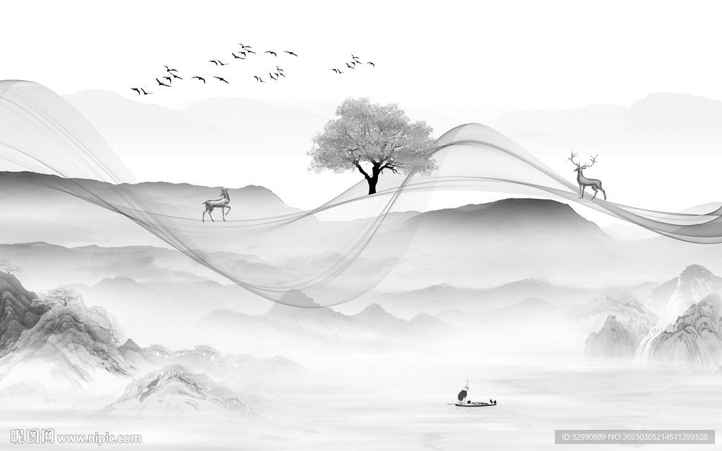 高清 高端人气山水 Tif分层