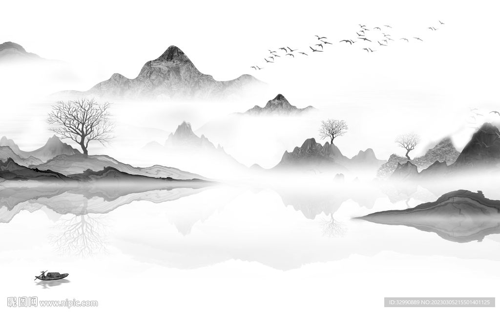 沙发 高档简约山水 Tif分层