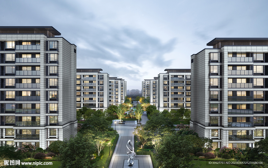 住宅中轴小鸟瞰