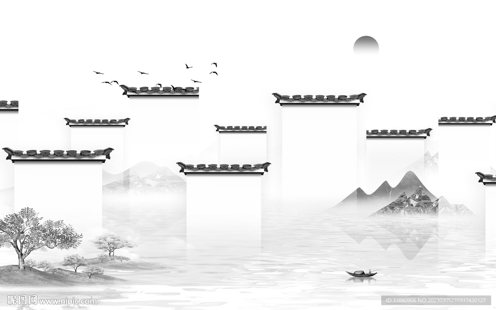 最新 意境高端山水 tif分层