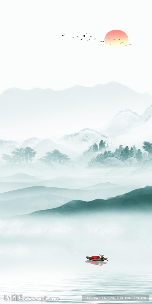 蓝色 现代中式玄关 tIf分层