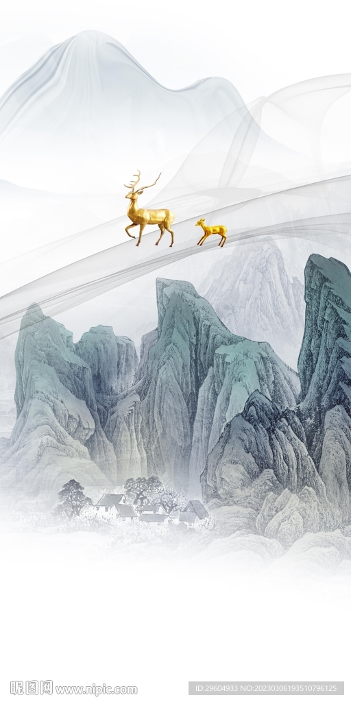 高档 新款风景玄关 tIf分层